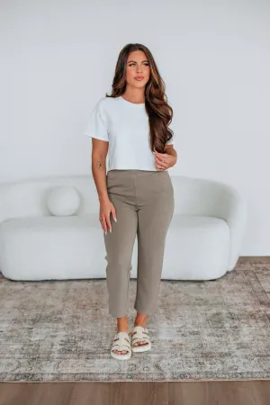 Chilly Weather Fit Slim Silhouette Sylvia Lounge Pants - Mushroom