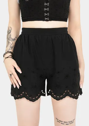 Synthweb Cotton Broderie Hem Shorts ethnic style Comfortable clothing