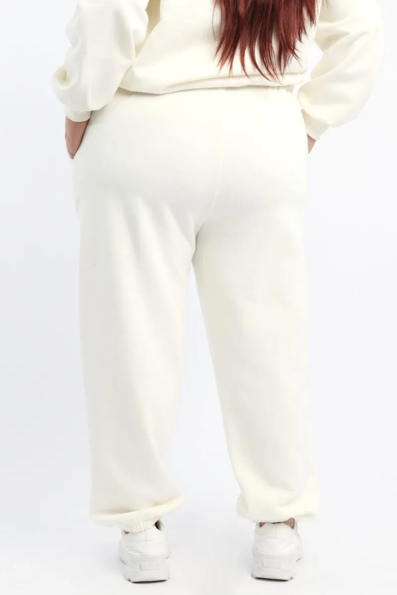 Durable Design White Track Pants High Rise
