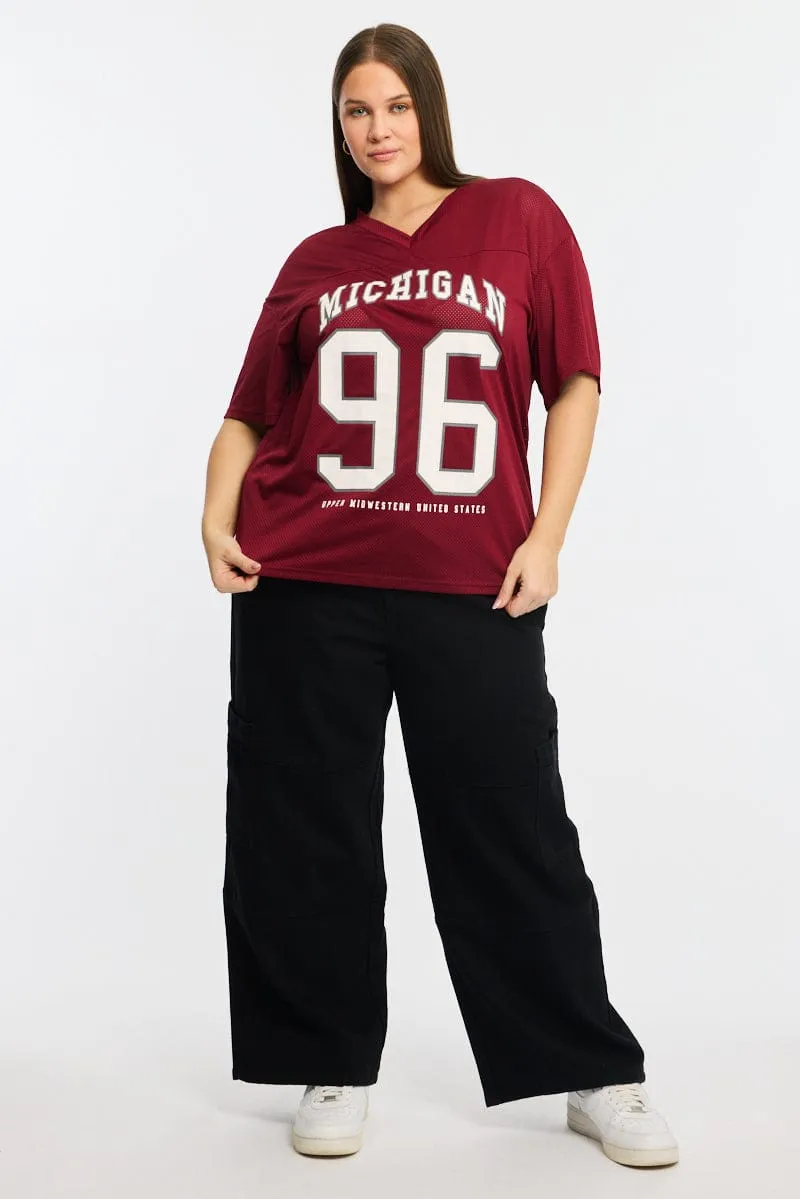 Valentine's Day Comfy Vibes Red Sport Tee Short Sleeve V-neck