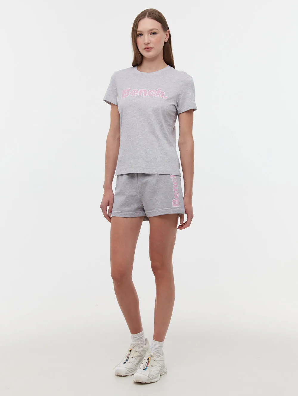 Phoebe Hip Logo Jogger Shorts SeamlessConstruction Trendy Boots