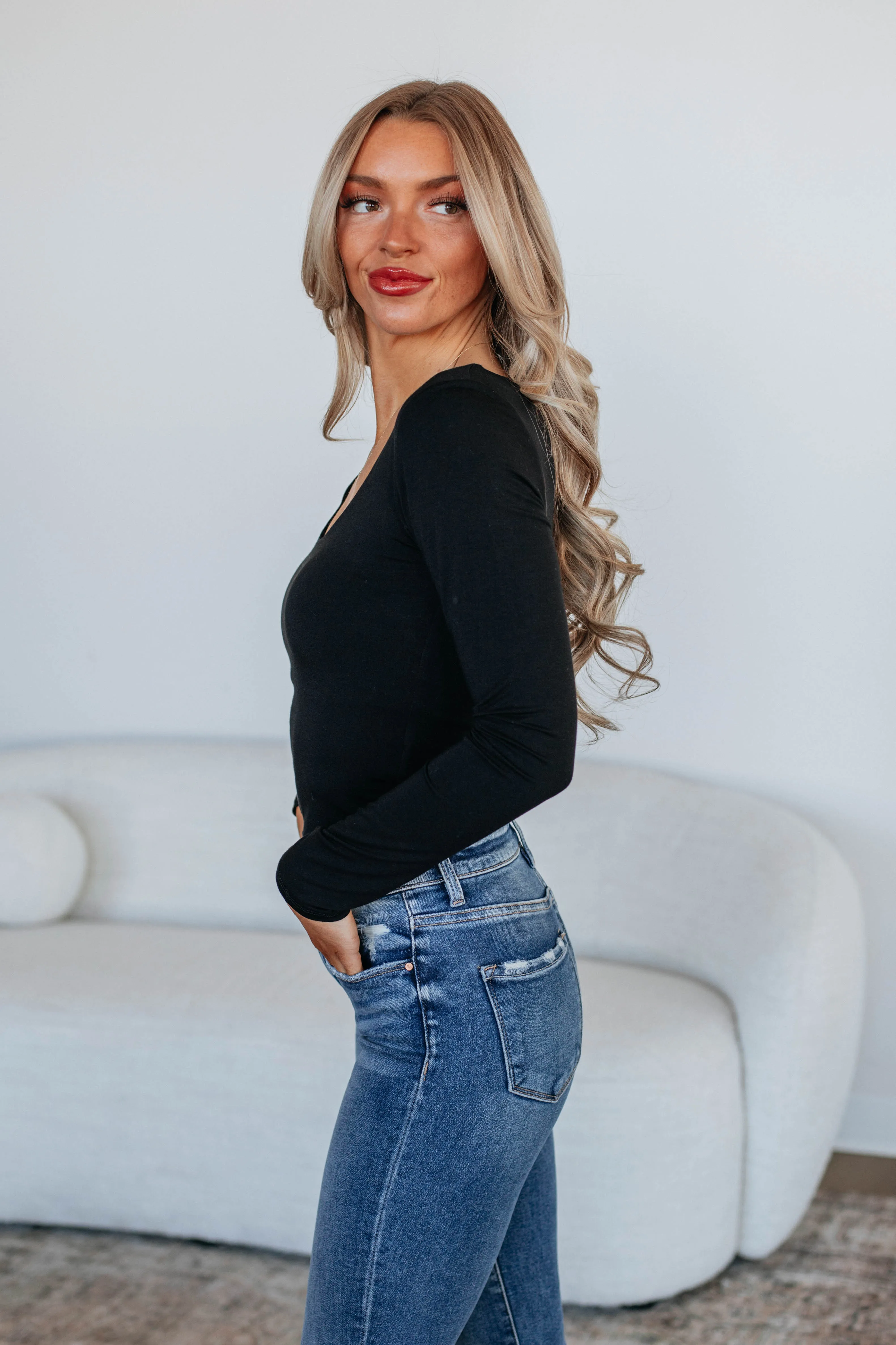 DurableCoverstitch Shayla Basic Top - Black