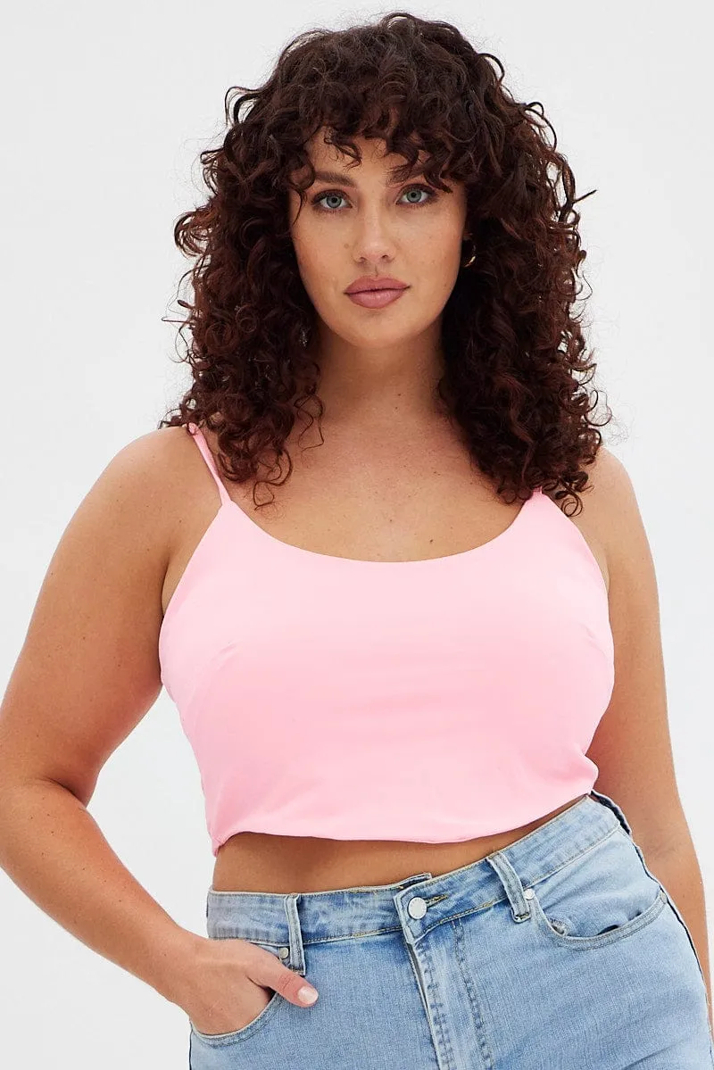 Tight Core Light Fit Pink Corset Top Hanky Jersey