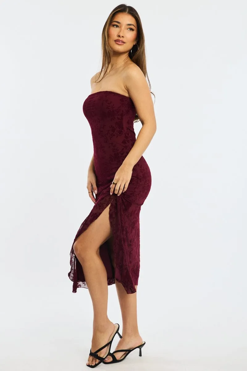 Soft Sweater Basic Core Red Black Bodycon Dress Lace Mini