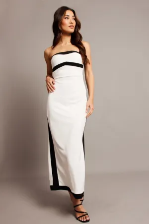 White Bodycon Dress Colorblock TemperatureControlTechnology Legend Glow