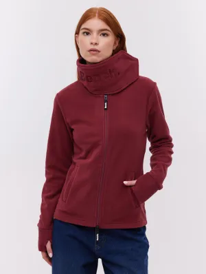 Heska Wrap-Neck Zip-Up - Red NonIrritating