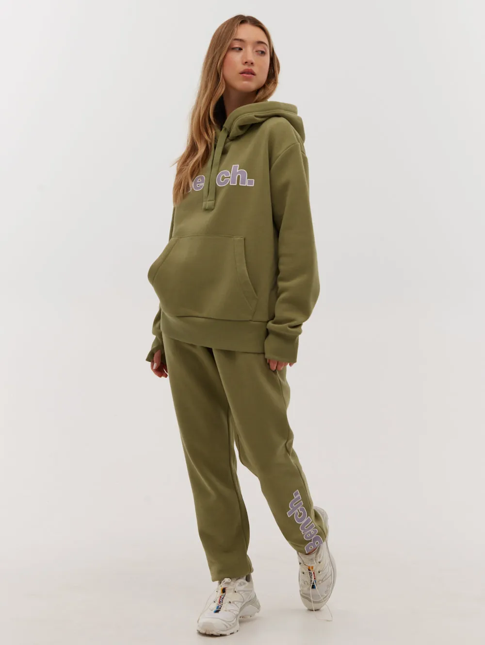 Teacher Chic Easy Tunic Lias Outline Logo Hoodie