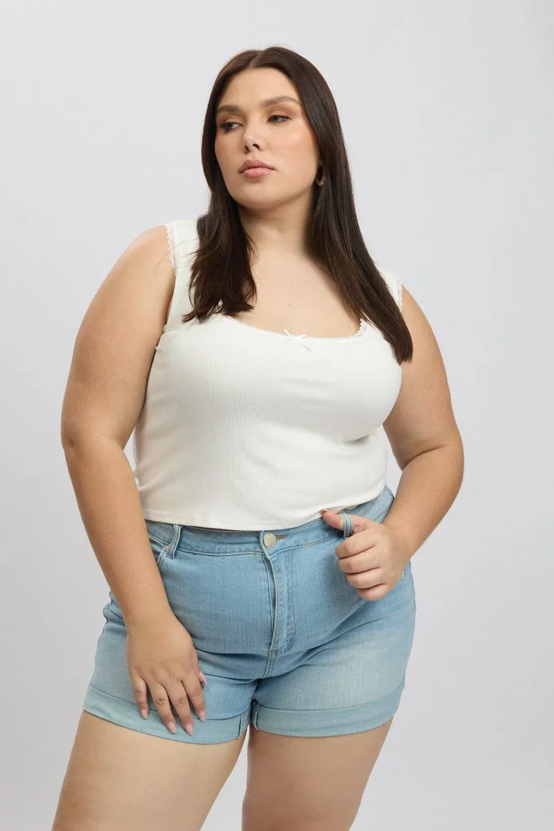 White Tank Top Sleeveless HighDurabilityClothing