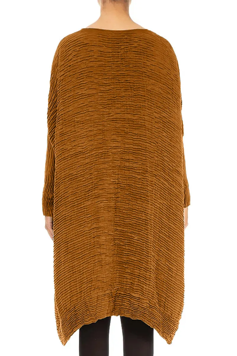 Wide Aged Copper Pliss?? Silk Kaftan Dress Style Mood Velvet Soul