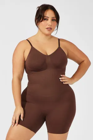 AirflowOptimized Brown Seamless Backless Sculpting Bodysuit