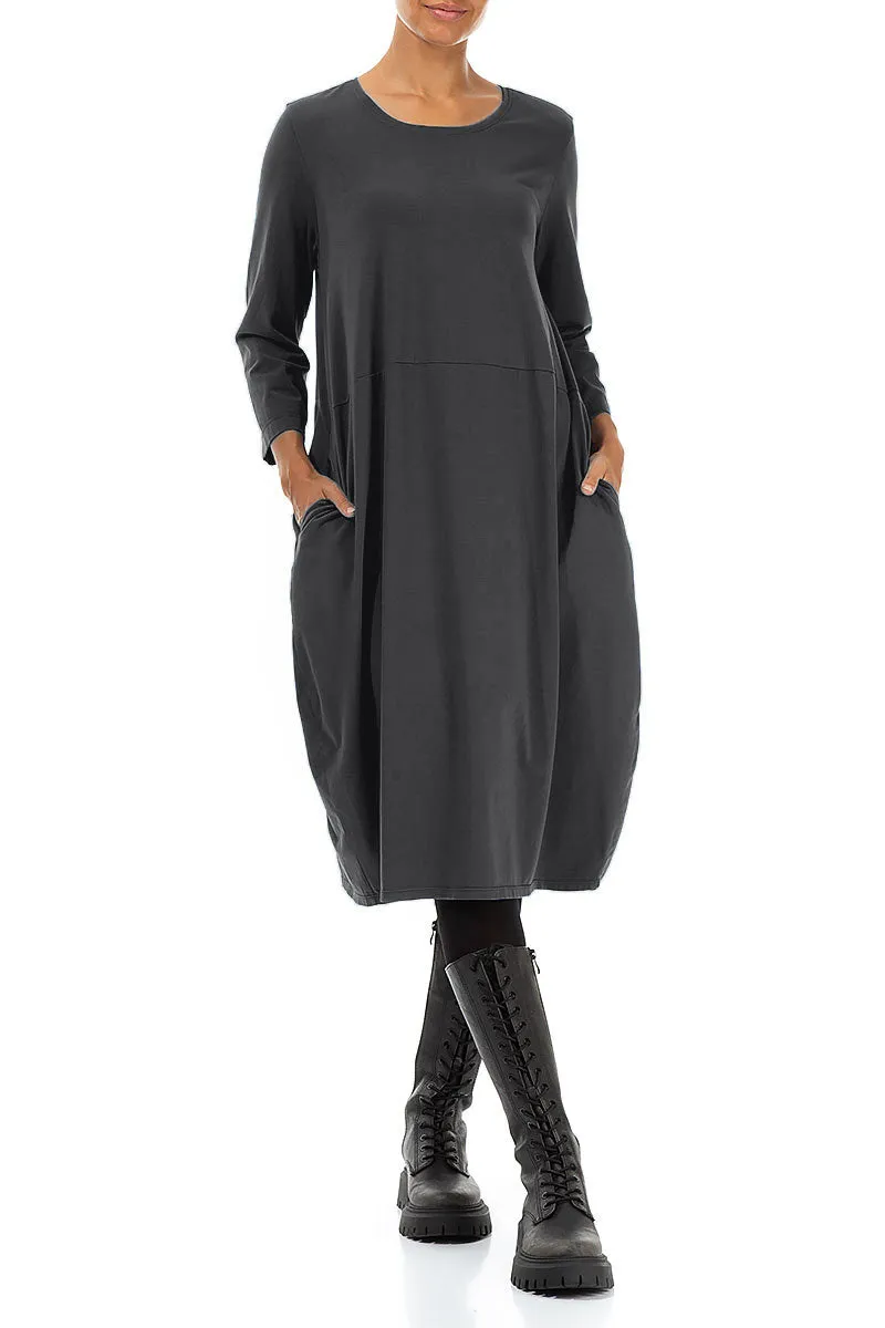 Shine Mood Ocean Air Balloon Graphite Cotton Dress