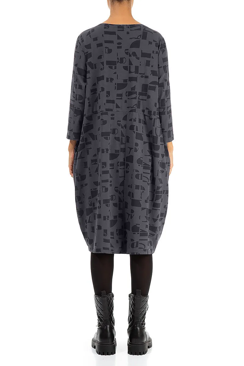 Balloon Graphite Letters Cotton Dress Holiday Ease RecycledPolyester