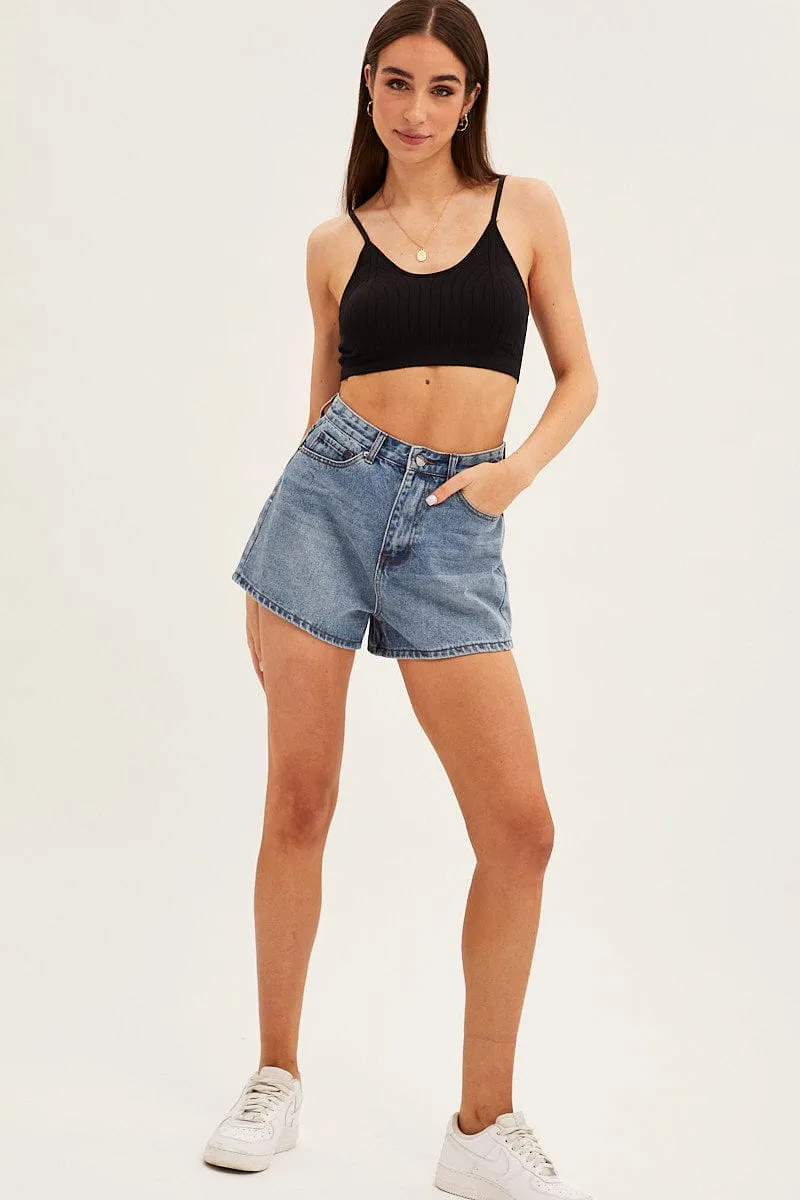Black Top Sleeveless Seamless Layered Clothing Earth Fit
