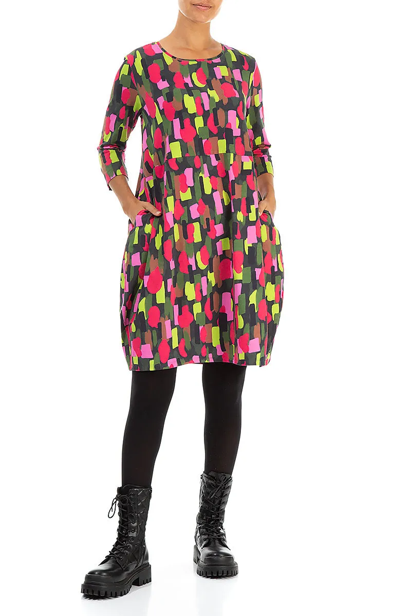 Timeless Wear Relaxed T-shirt Balloon Paint Mosaic Cotton Dress