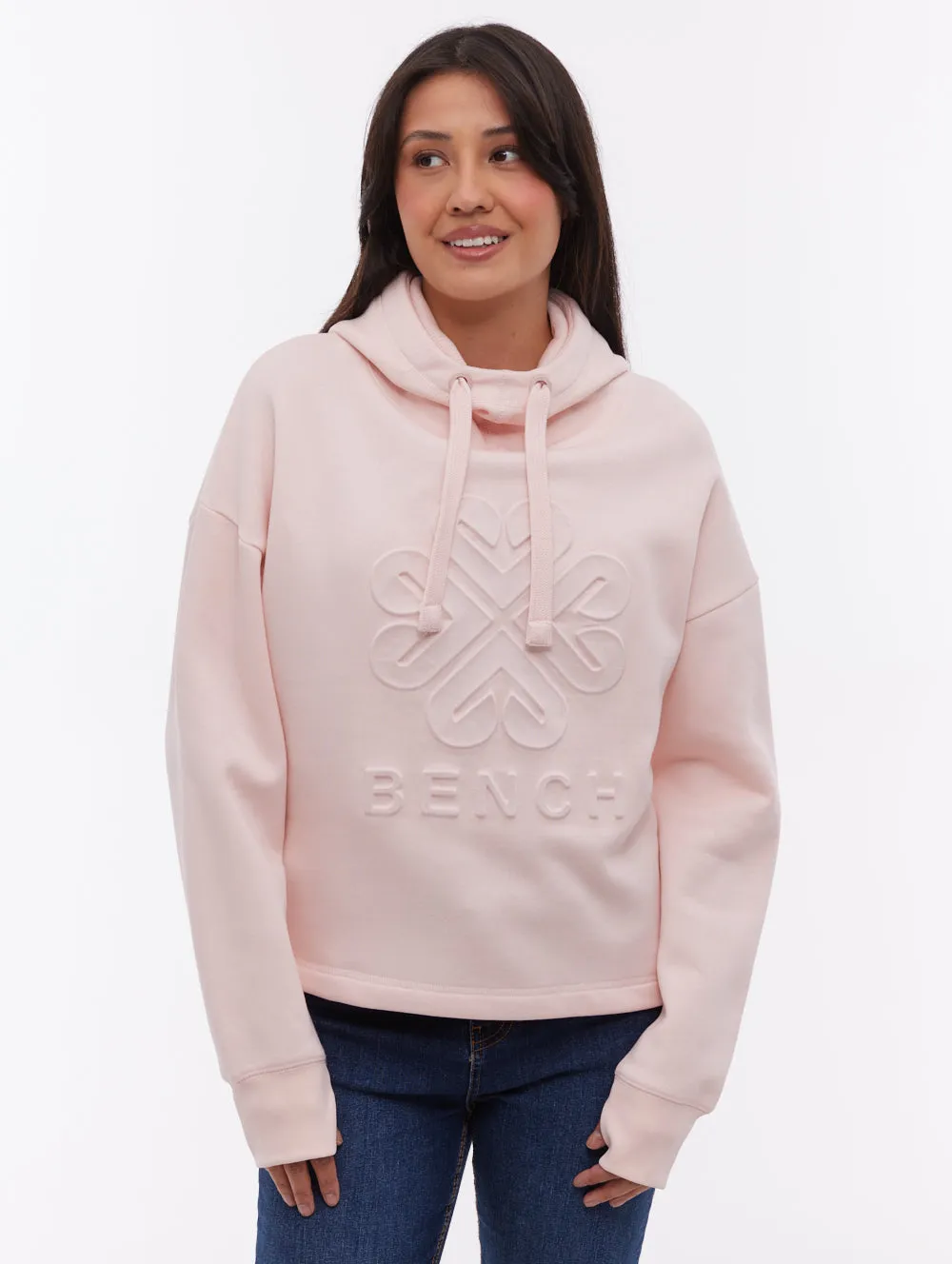 Elaina Deboss Hoodie - Pink ShrinkageFree Fabric