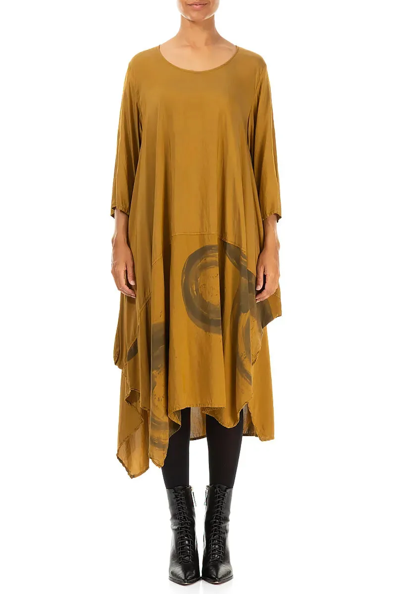 Asymmetric Mustard Silk Bamboo Dress Hero Glow AntiSlip Grip