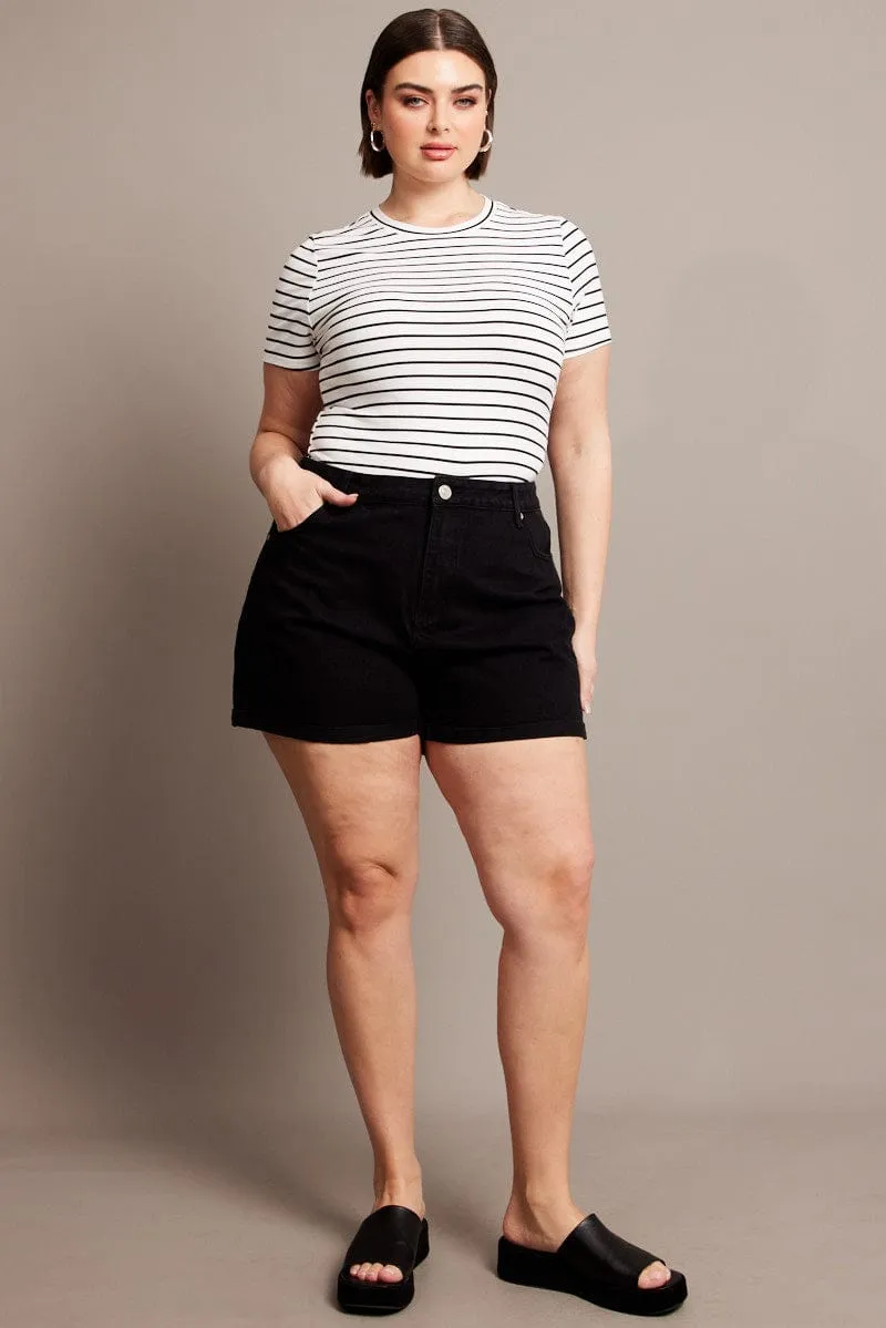 Black Mom Shorts High Rise OdorResistantClothing