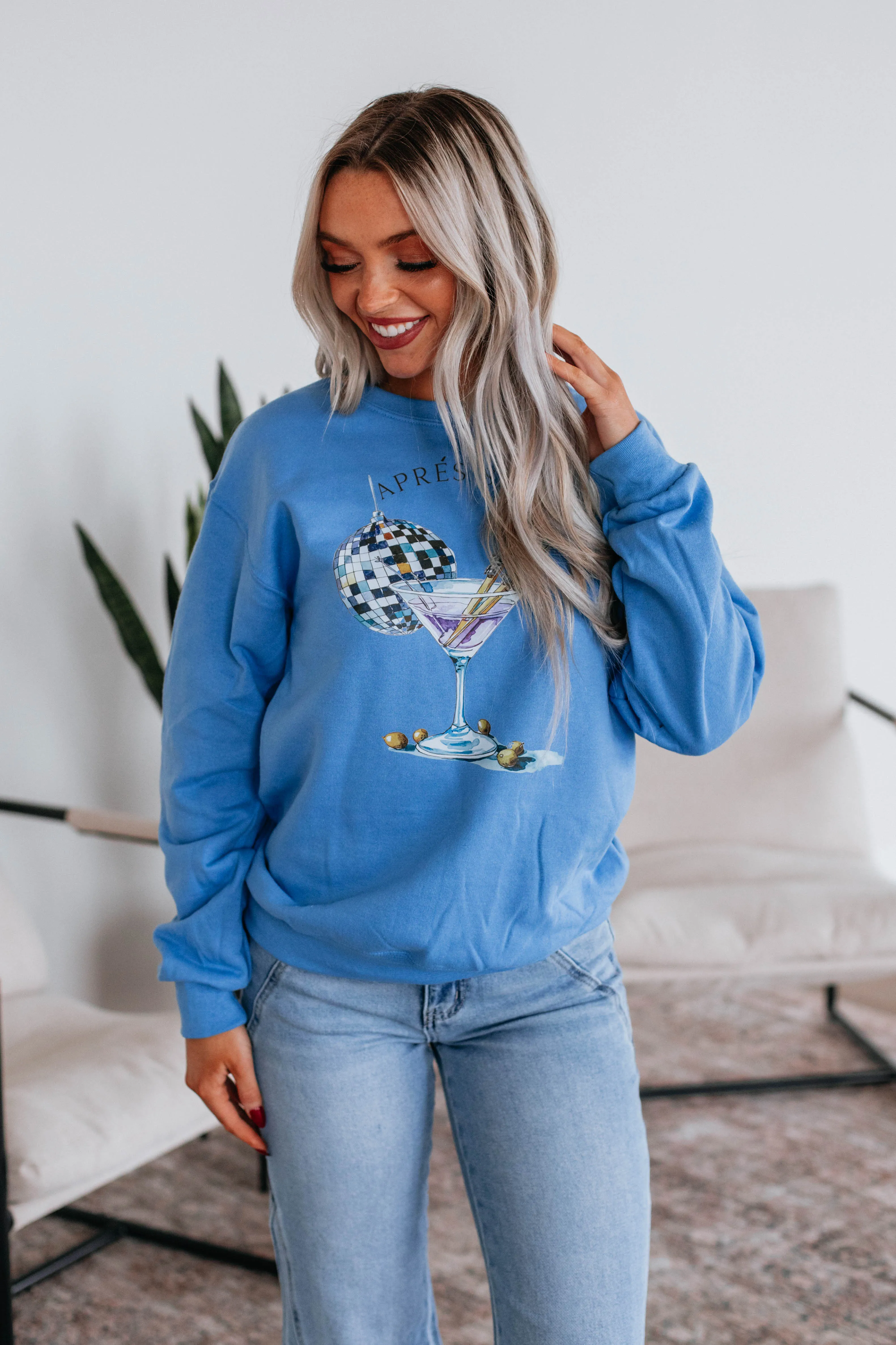 Apres Ski Martini Crewneck Grace Ease NonRestrictiveSilhouette