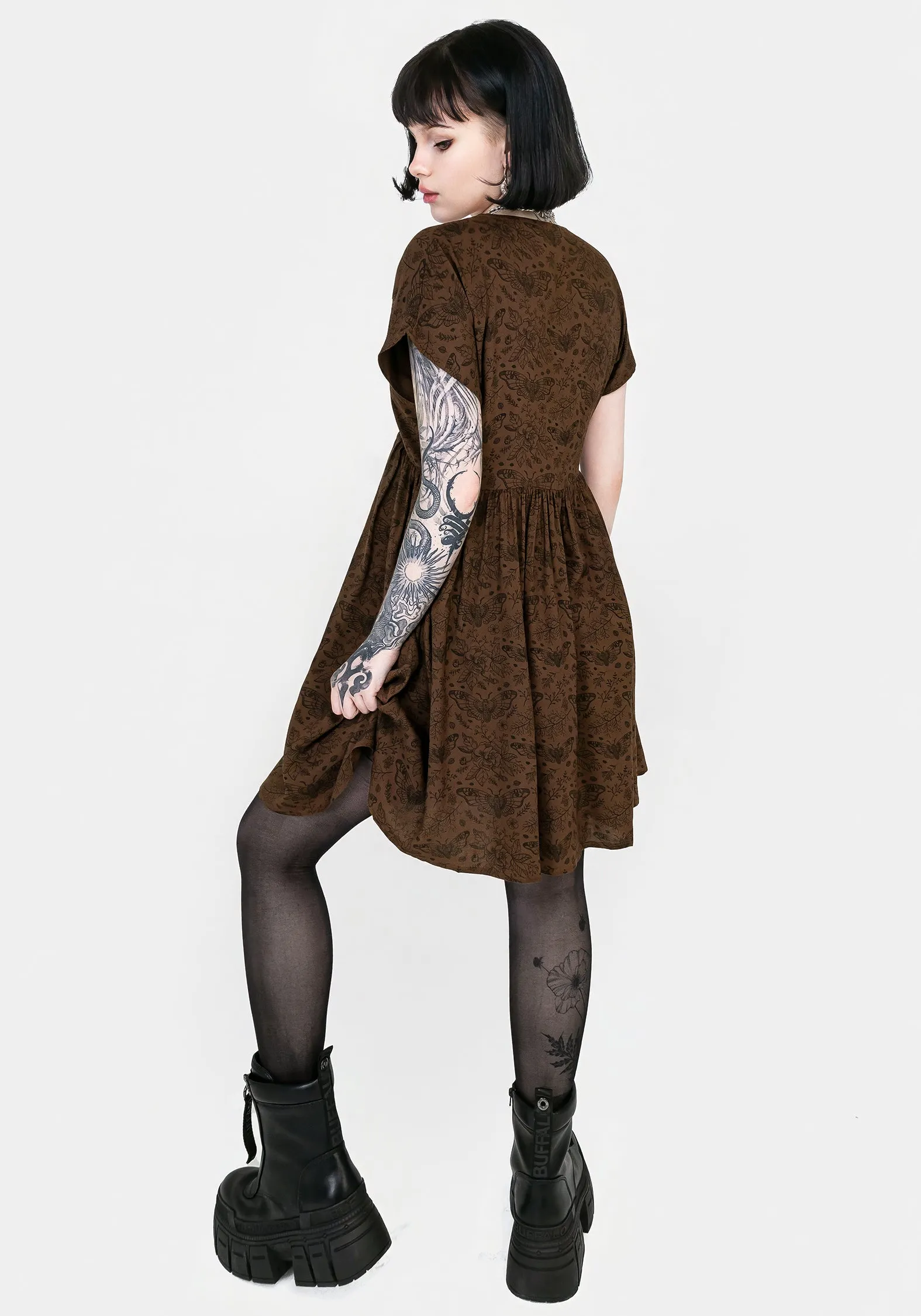 Rosamoth Mini Smock Dress Stylish short formal dress Adjustable Waistband