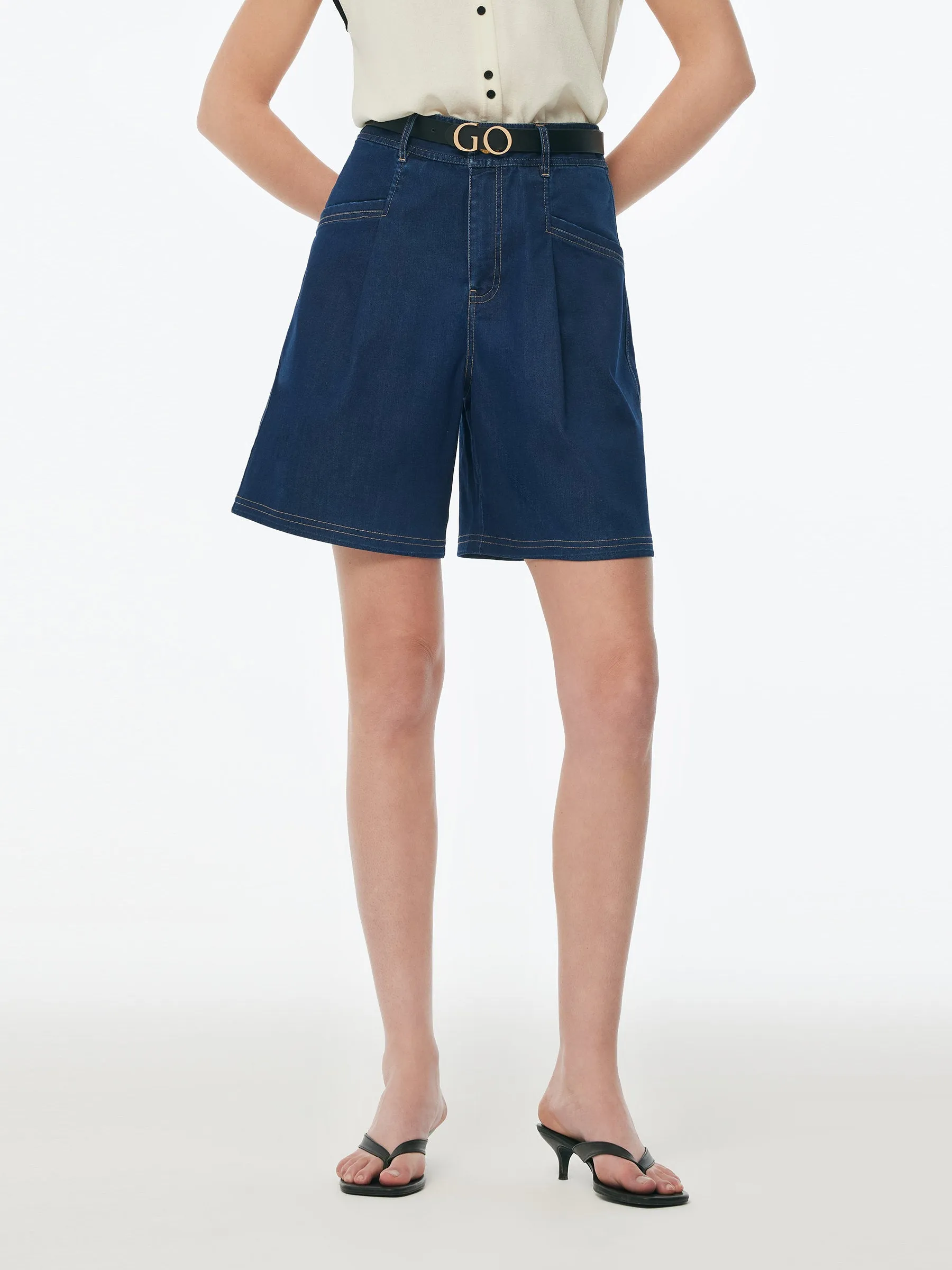 agriculture industry Youth fashion Denim Stretch Adjustable High-Waisted Women Shorts