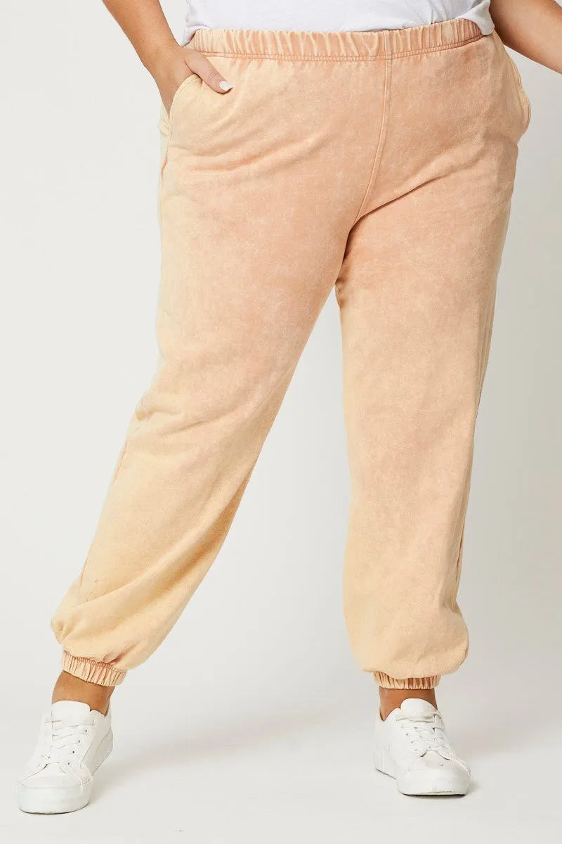 Orange Jersey Track Pants ErgonomicStitching Breathable back panel
