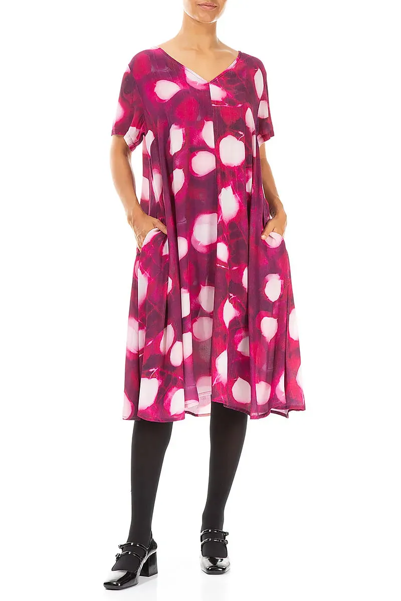Smile Glow V-Neck Pink Dream Viscose Dress