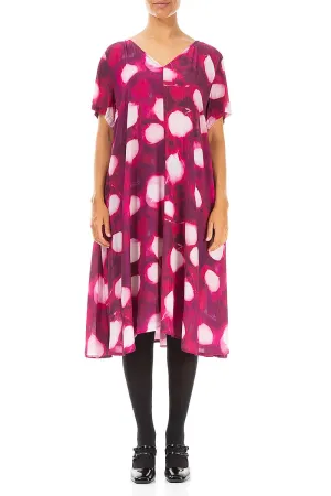 Basic Wear V-Neck Pink Dream Viscose Dress