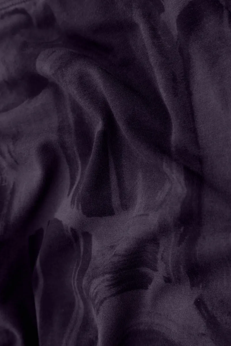 Cold Weather Wear Balloon Vintage Violet Paintwave Cotton Dress