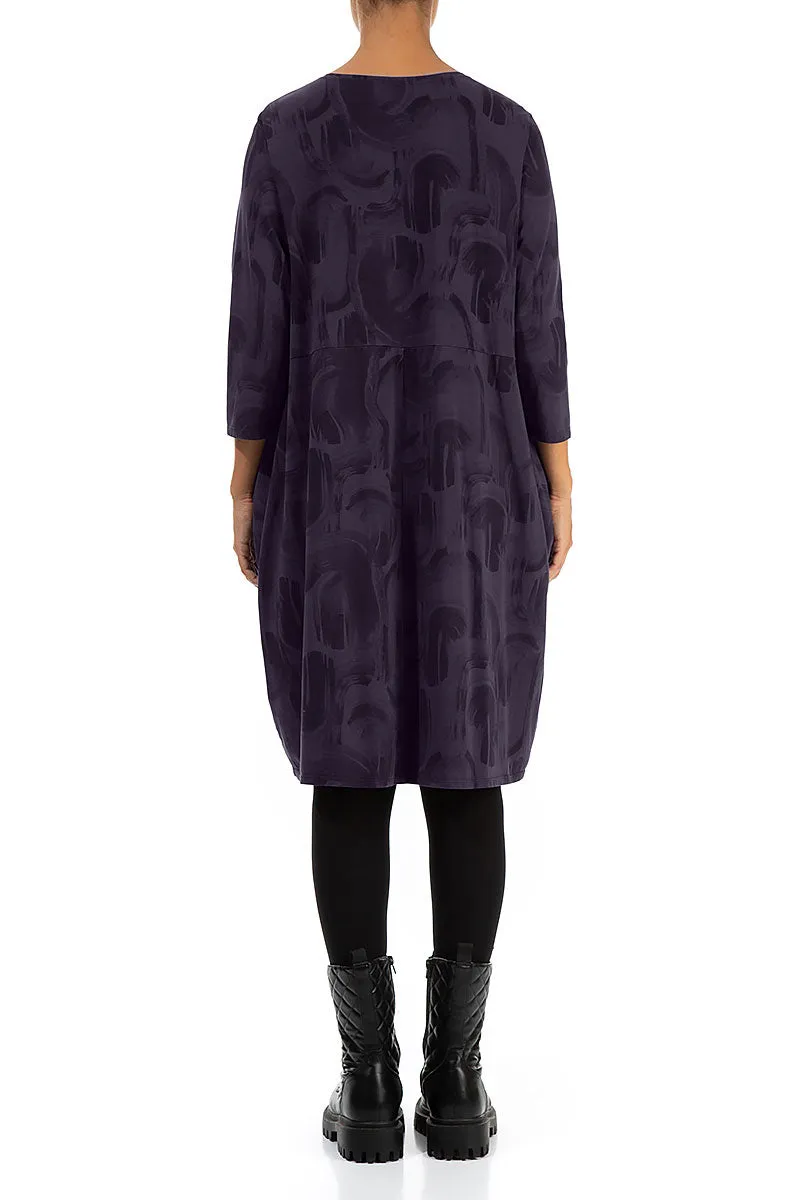 Balloon Vintage Violet Paintwave Cotton Dress Ski Core Pure Linen Blend