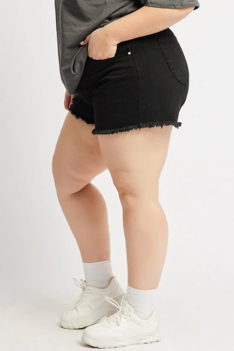 Black Relaxed Shorts Train Ease