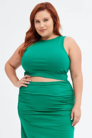 Speed Soul Green Tank Top Sleeveless Double Layer Jersey