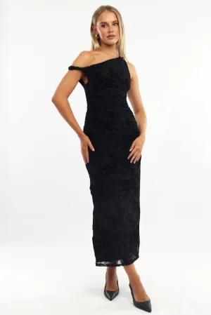 Festival Air Black Bodycon Dress Burnout