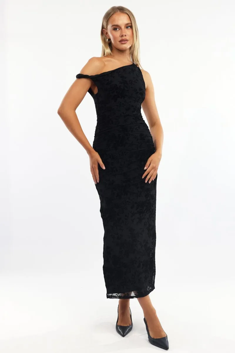 Festival Air Black Bodycon Dress Burnout