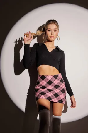 Check Mini Skirt High Rise Outfit Game