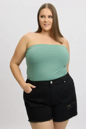 Fashion Forward Smile Glow Black Relaxed Shorts High Rise