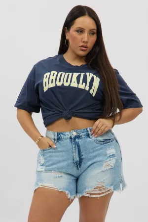 LightweightWeave Comfortable clothing Denim Relaxed Shorts High Rise