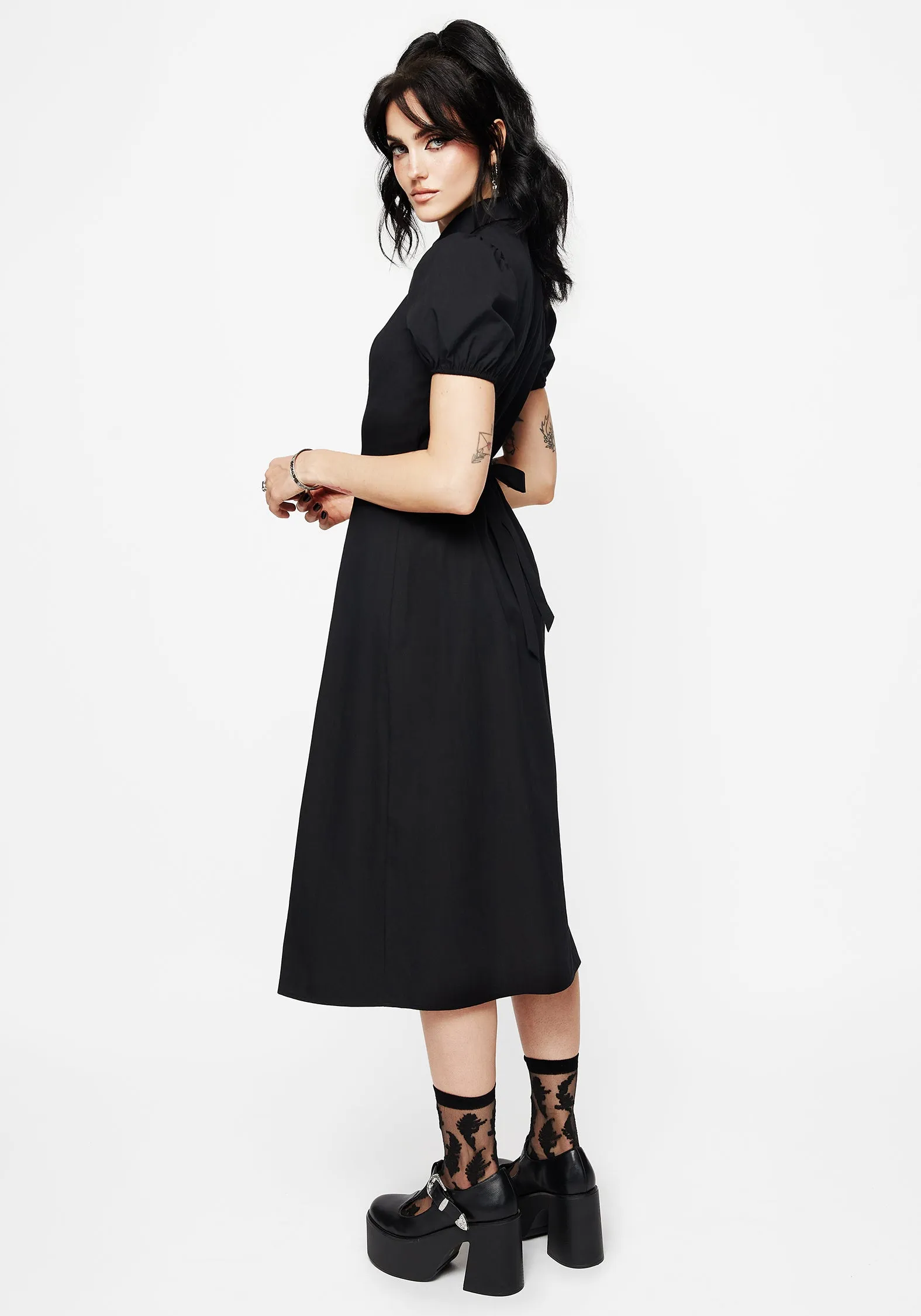Despair Cotton Thistle Embroidered Button Up Midaxi Dress summer breeze