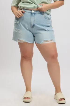 DurableSeams Denim Relaxed Shorts High Rise