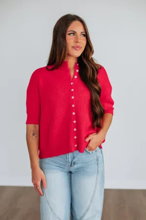 Versatile Layers Versatile Styling Auden Sweater Top - Cherry