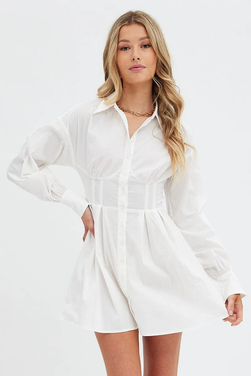 White Shirts Dress Long Sleeve Poplin Self Love