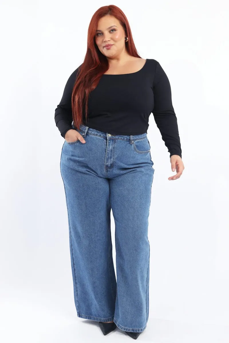 Denim Straight Denim Jeans High Rise Outdoor Outfit Universal Style