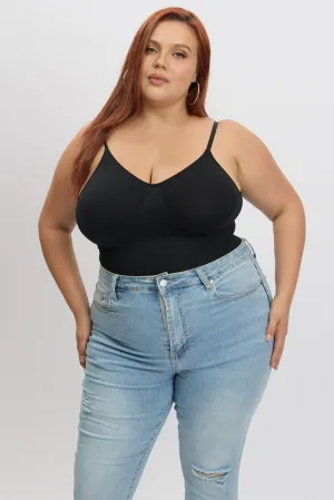 Black Seamless Backless Sculpting Bodysuit Ocean Air