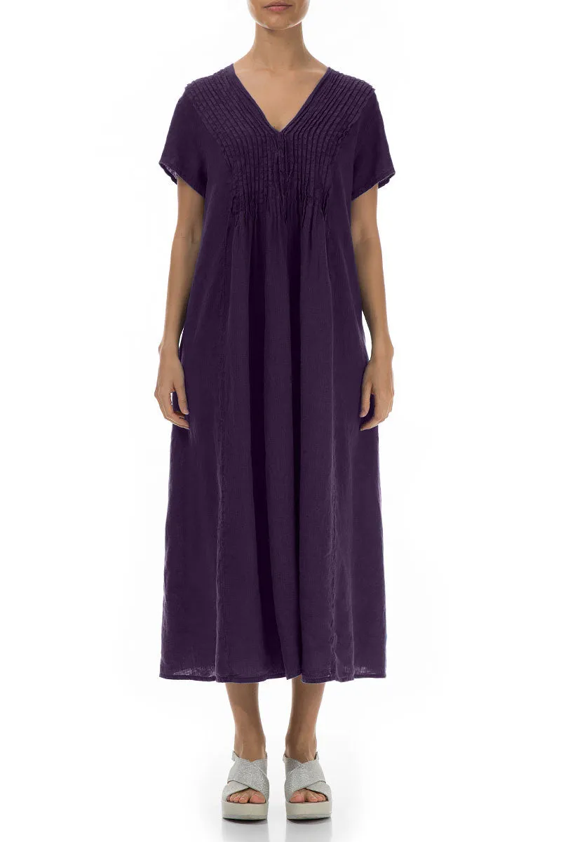 Durable Reinforcements Earth Glow Romantic Royal Purple Linen Dress
