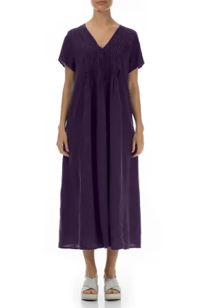 Durable Reinforcements Earth Glow Romantic Royal Purple Linen Dress