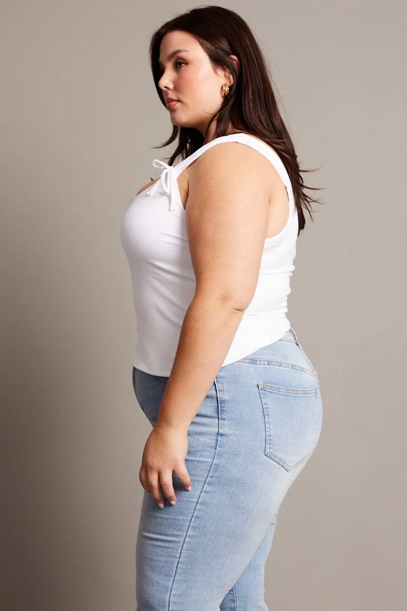 Soul Ease White Tank Top Supersoft