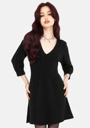 Ritual Gothic Architecture Cable Knit Mini Dress Confident Wear