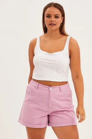 Purple Mom Denim Shorts High Rise Fairy Core