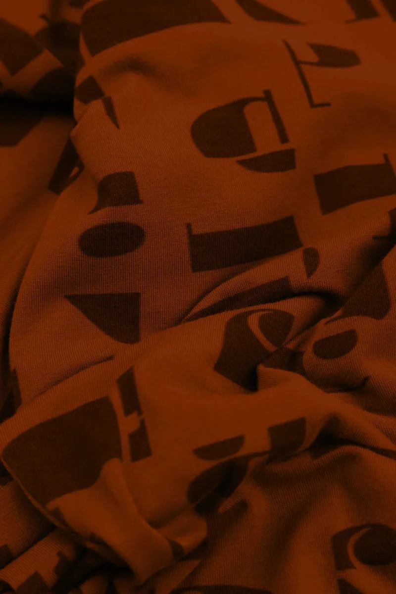 Balloon Aged Copper Letters Cotton Dress TemperatureControlTechnology
