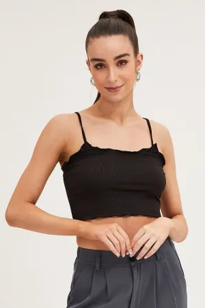 Black Singlet Top Seamless Casual Shoes