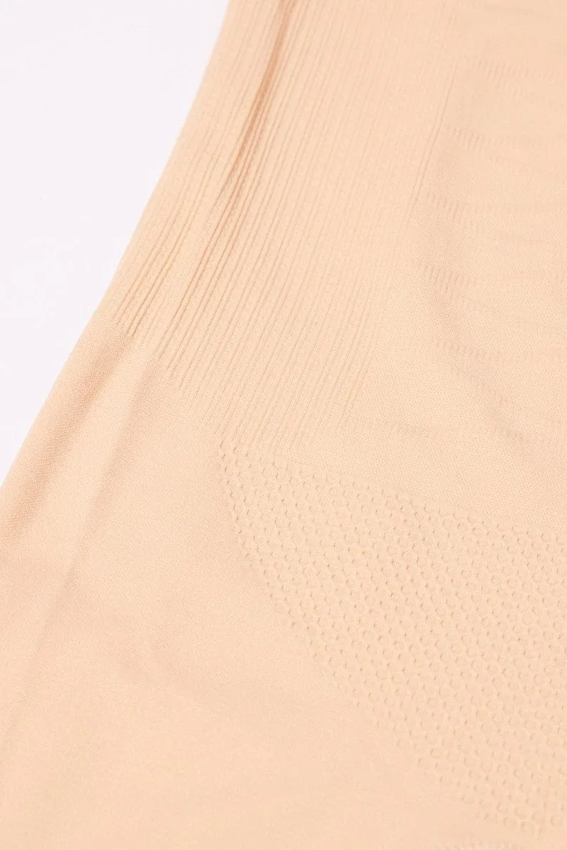 DurableBlend Beige Seamless Open Bust Sculpting Bodysuit